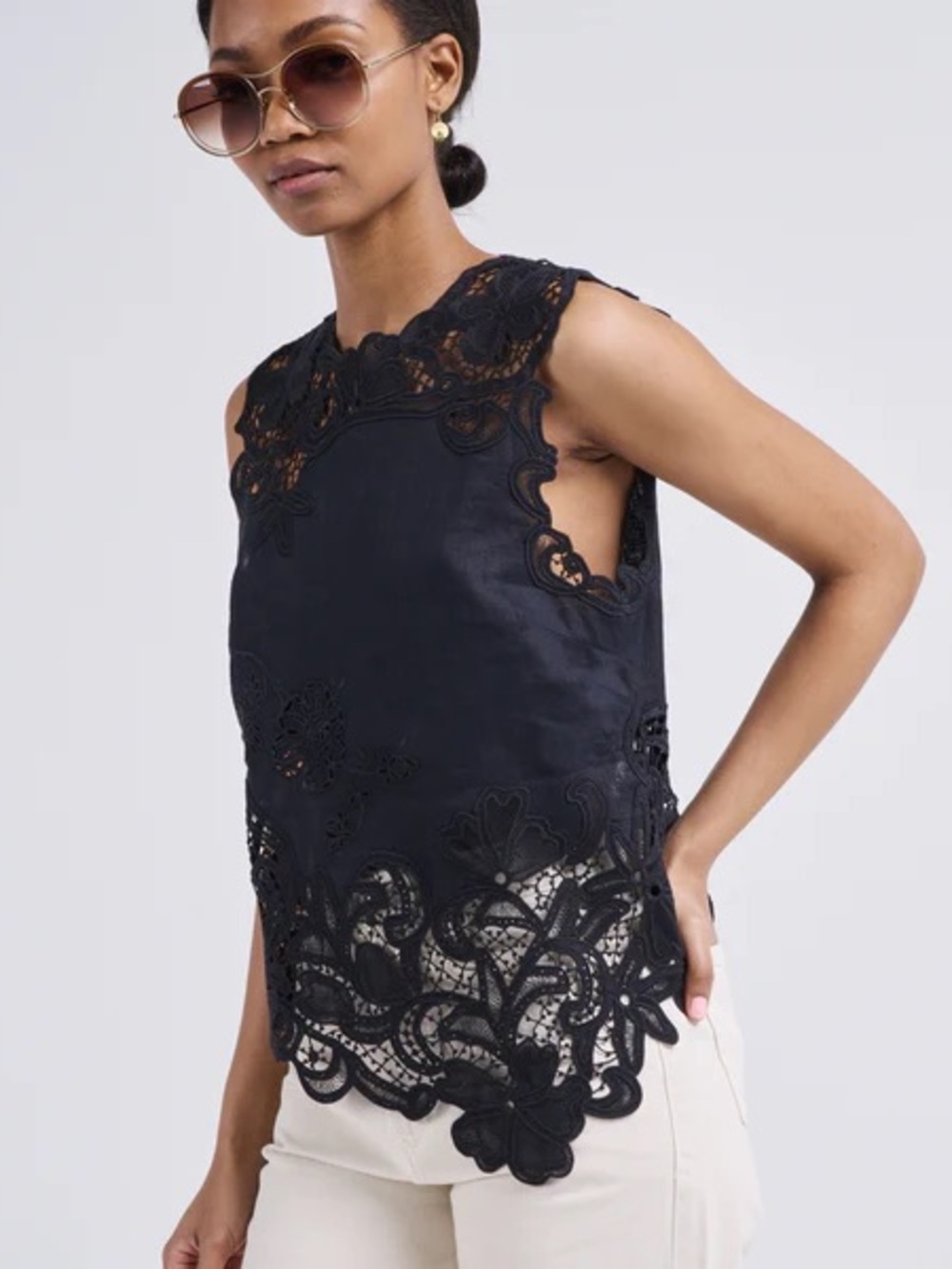 Ulla Johnson Marlis Top in Noir